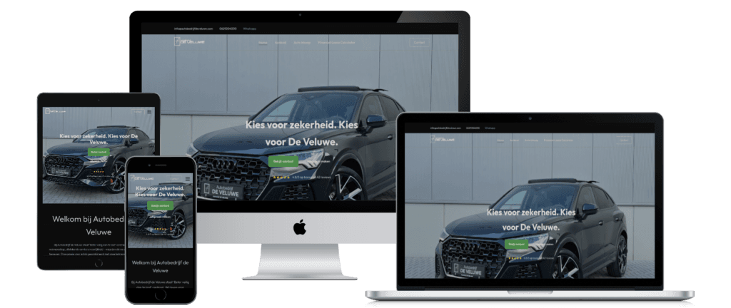 Autobedrijf De Veluwe website mockup