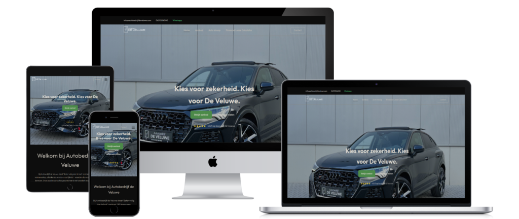 Autobedrijf De Veluwe website mockup